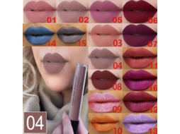 Labial Líquido Mate Cmaadu Largo Duración Hidratante Metal Cosmético 4 Brillo Labial