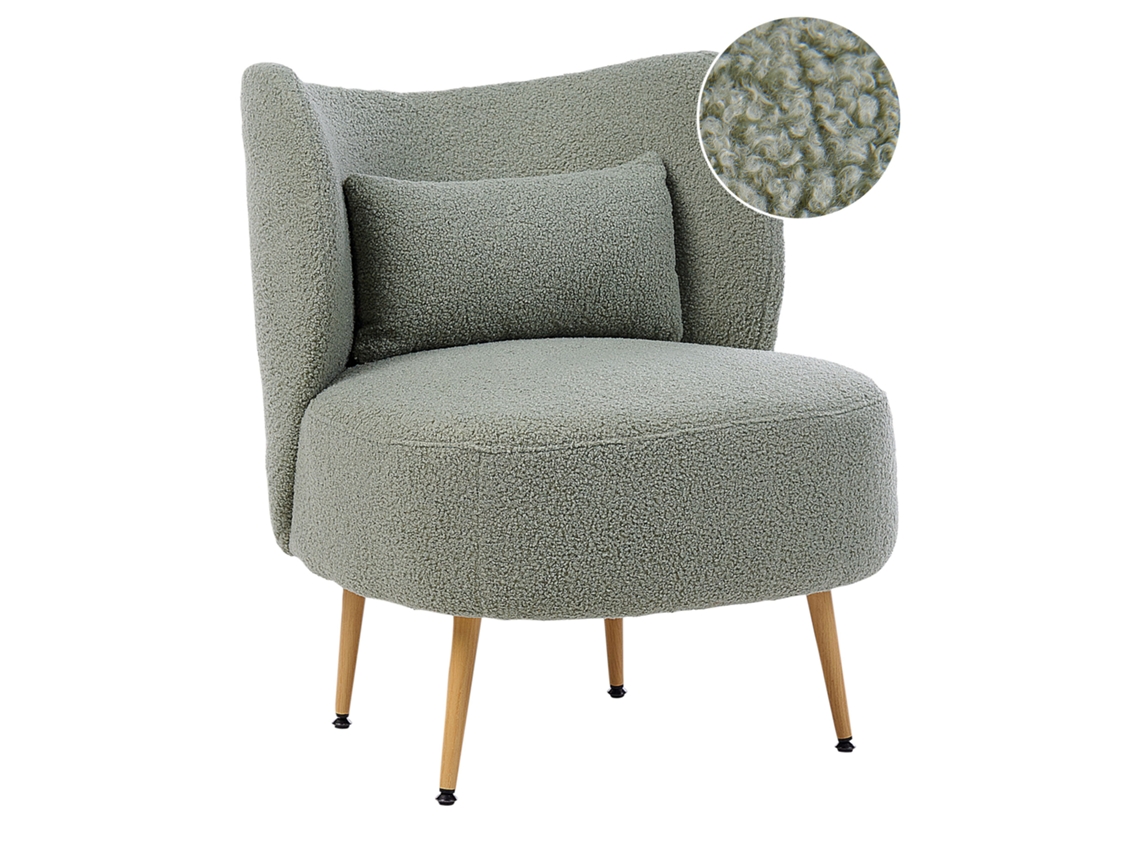 Poltrona BELIANI Otsby ii de Bouclé Verde 60x55x76