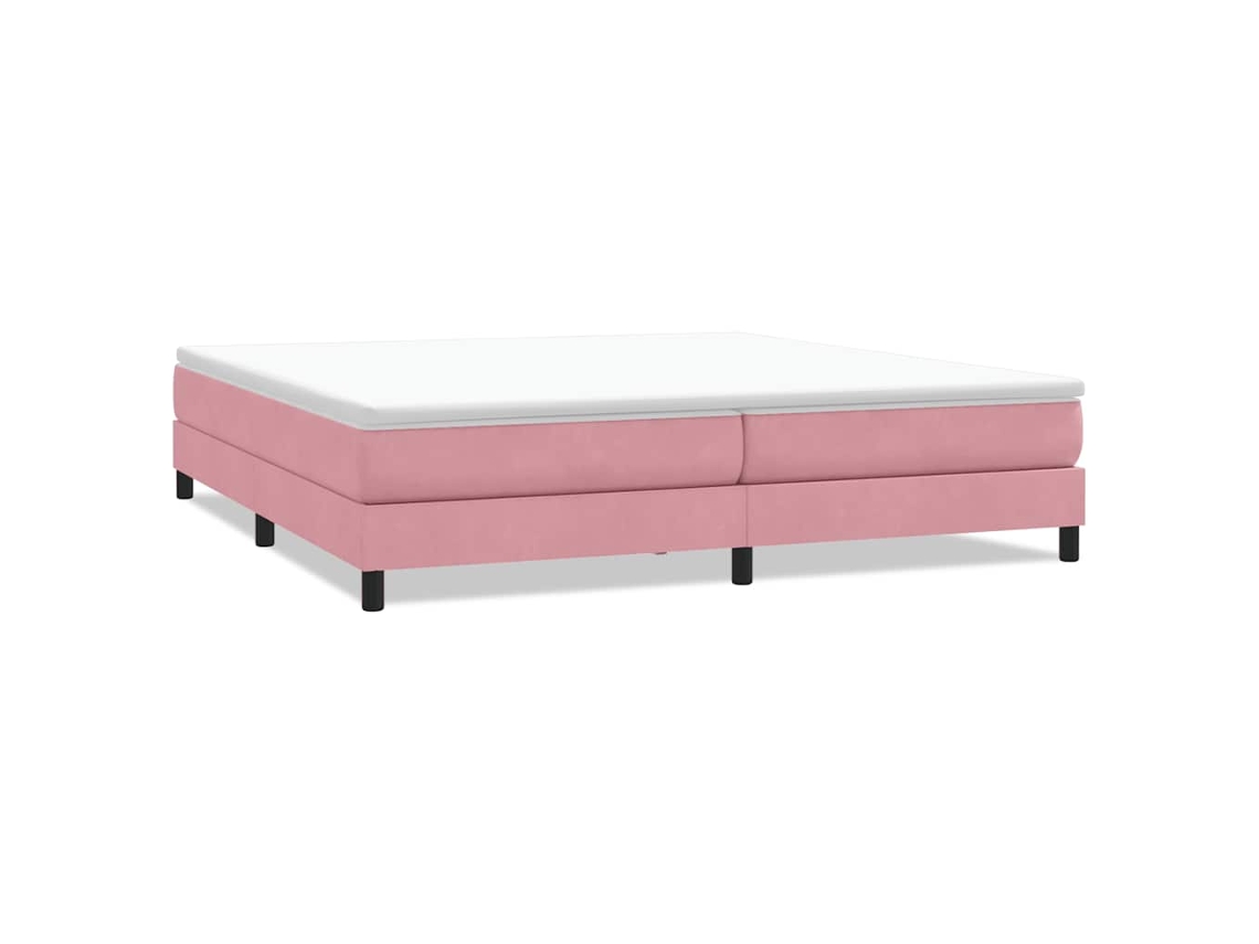 Cama com Molas Sem Colchão 200x220 Cm Veludo Rosa MAISON EXCLUSIVE