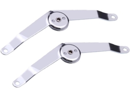 Dobradiça De Suporte Da Haste Localização, 2 Peças, Metal Prateado, Antiferrugem