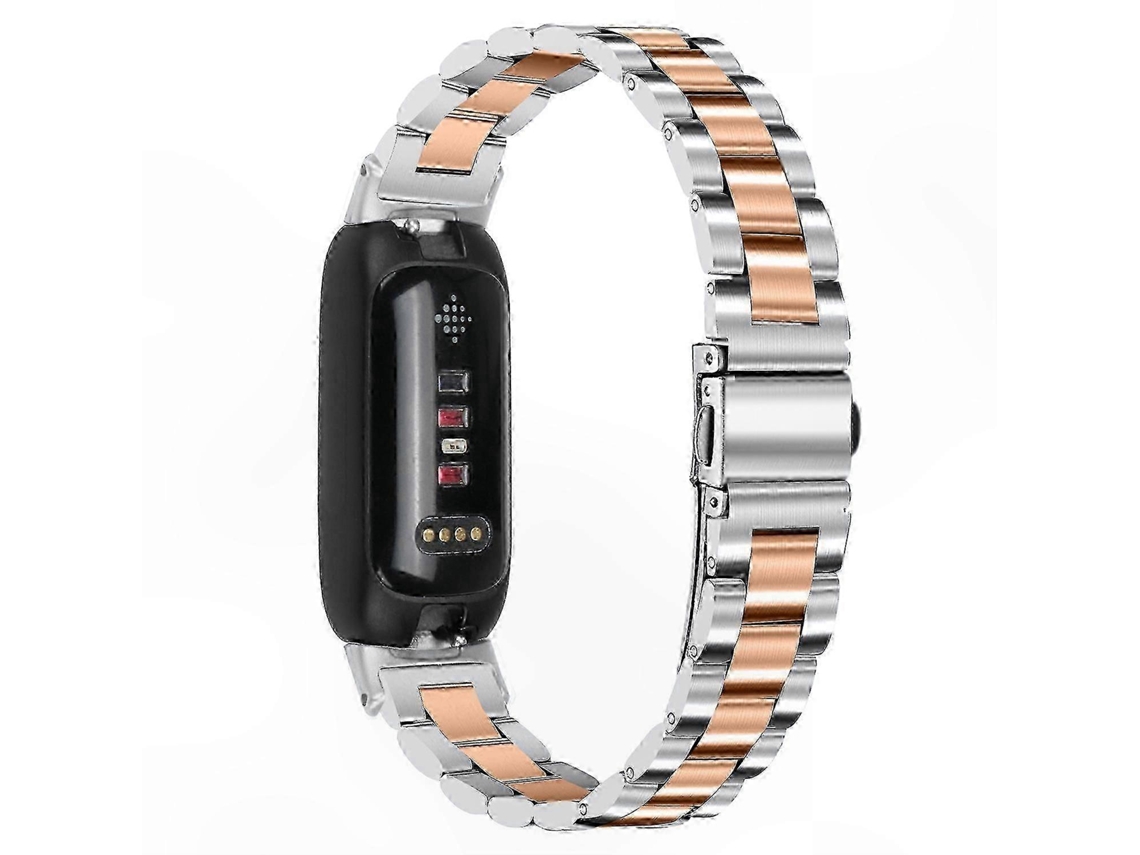 Pulseira De Relógio Aço Inoxidável, Compatível Com Fitbit Inspire 3, Resistente À Corrosão, Tamanho 5.5-7.5 Polegadas