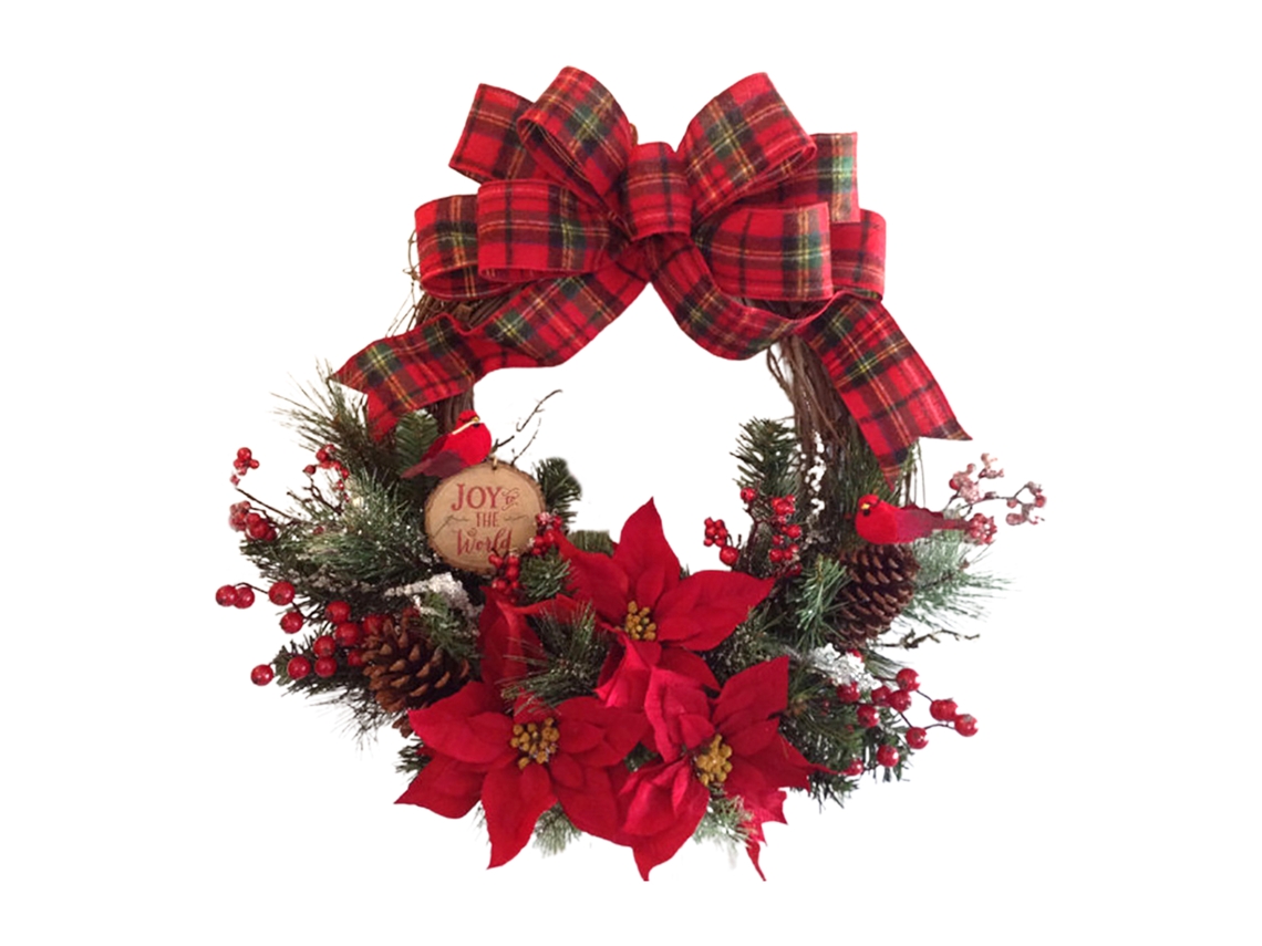 Coroa De Videira Artificial Laxiscreed Para Decoração De Natal E Eventos Em Paredes