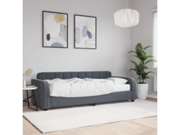 Vidaxl Sofá-cama Com Colchão 80x200 Cm Veludo Cinzento-escuro