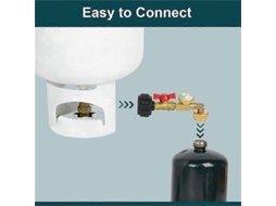 Adaptador De Recarga De Propano Qcc1 Com Codo De 90 Graus Em Latão Para Botijões Pequenos - Seguro E Prático Blackbrass