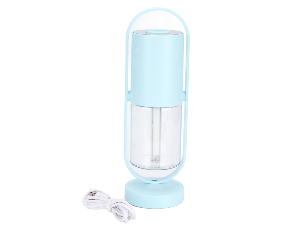 Umidificador de Ar Portátil Mini Ultra Silencioso com Névoa Fria para Quarto, Luz de 7 Cores e Rotação de 360 Graus CHABERLU