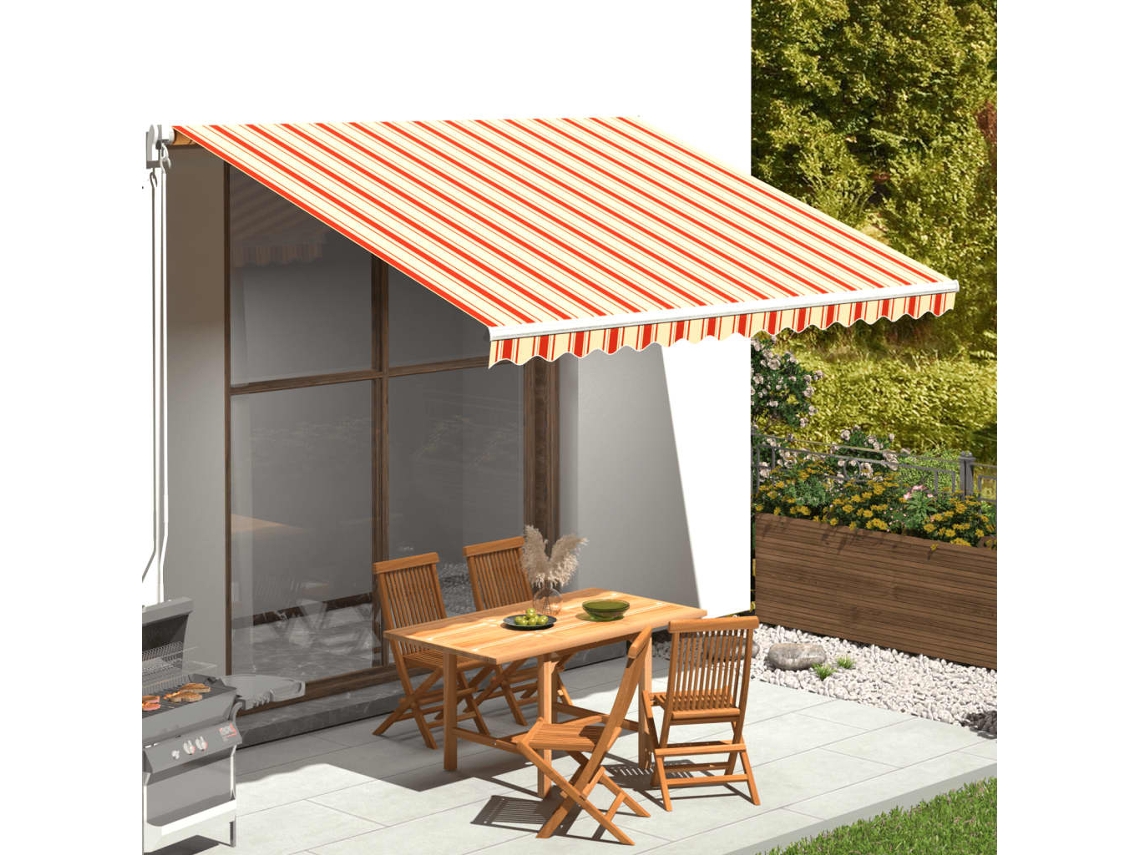 Tecido De Substituiã§ã£o Para Toldo 4x3 M Amarelo E Laranja Dkd Home Decor