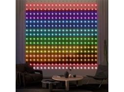 Cortina De Luzes 3x3 M De Led Inteligente Com 400 Rgbic Sincronização Com Música Controlo Remoto E App Efeitos De Cores Personalizáveis