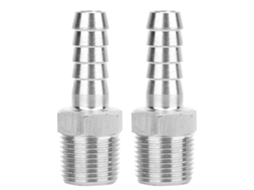 2pcs Conector Rápido Rosca Macho Bspt 3/8in Com Junção Barbada Aço Inoxidável 304