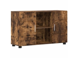 Aparador | Buffet Com Porta Florin Carvalho Defumado 88,5 X 30,5 X 55,5 Cm