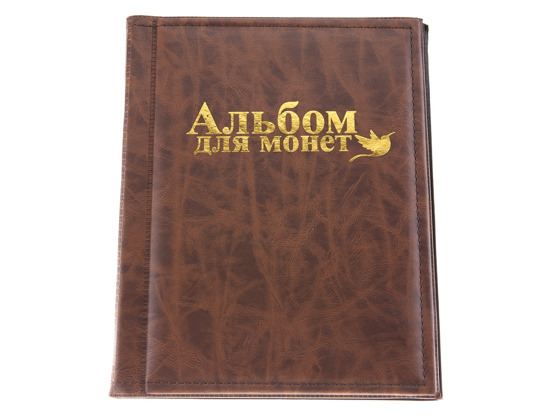 Album De Moedas Com 250 Bolsos 10 Páginas Marrom