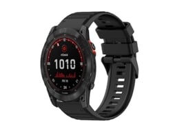 Bracelete de Smartwatch para Garmin Fenix 7X Solar 26Mm Preto VENISYMLIS