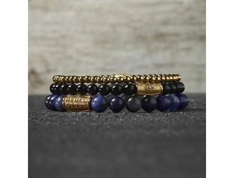 Bracelete De Pérolas Azul Noite Or Rr-80094-g - Tamanho: 17,5 Cm - M