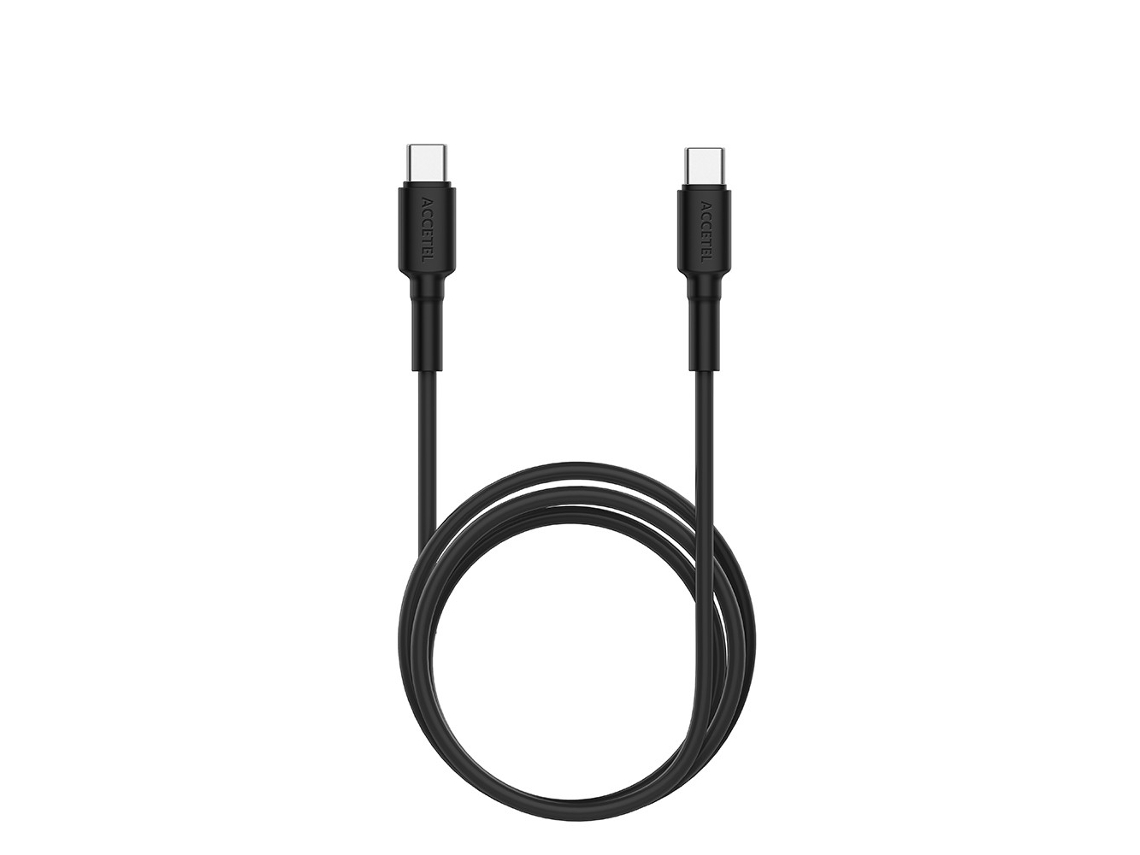 Cu2196 Cabo De Carregamento Rápido 60w Tpe Tipo-c A Tipo-c Máx.20v 3a (1m) Preto