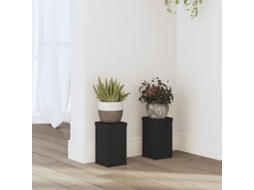 Vidaxl Suportes P/ Plantas 2 Pcs 10x10x18 Cm Derivados Madeira Branco