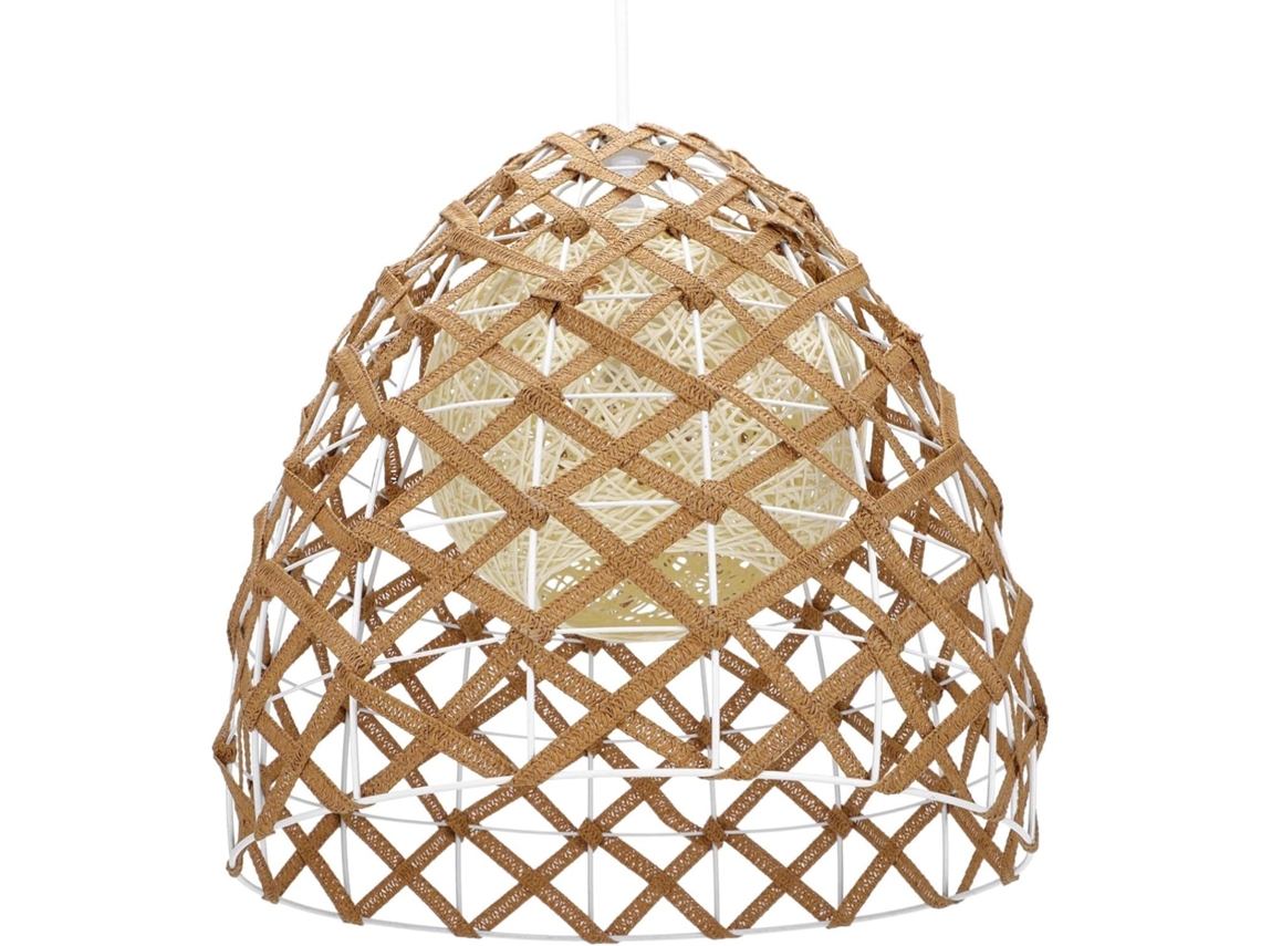 Luminária De Teto Em Rattan Trançado, Estilo Marrom, Luminária Pendente Simples Para Decoração De Iluminação De Interiores.