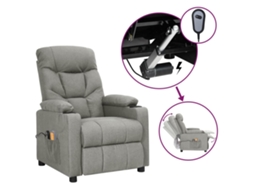 Electric Massage Chair, Electric Massage Chairs Vidaxl Cinzeto Tecido