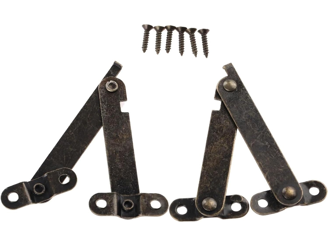 Dobradiças De Móveis Em Bronze Antigo Para Portas, Gavetas, Armários E Portas Suporte Decorativo 61x 11mm