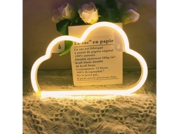 Luminária de Néon, Lâmpada Decorativa Led em Formato de Nuvem, Decoração de Parede para Natal BRILVIBERA