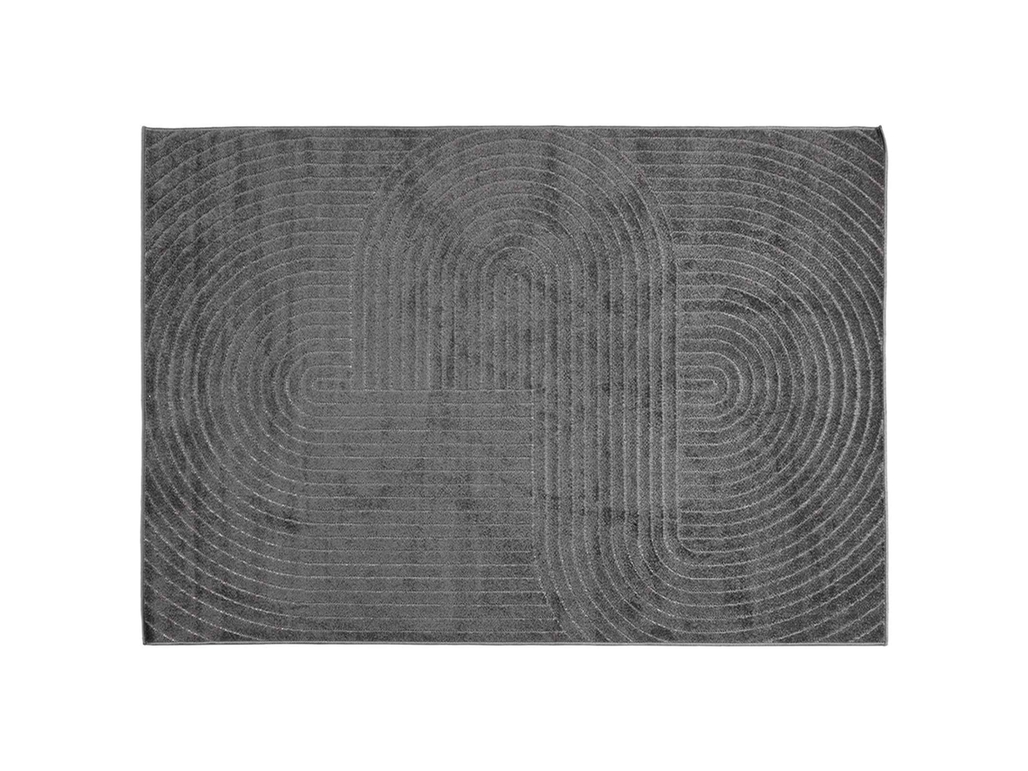 Conjunto 1 Tapete Moderno Vidaxl Antracite Poliéster (200 X 140 Cm)