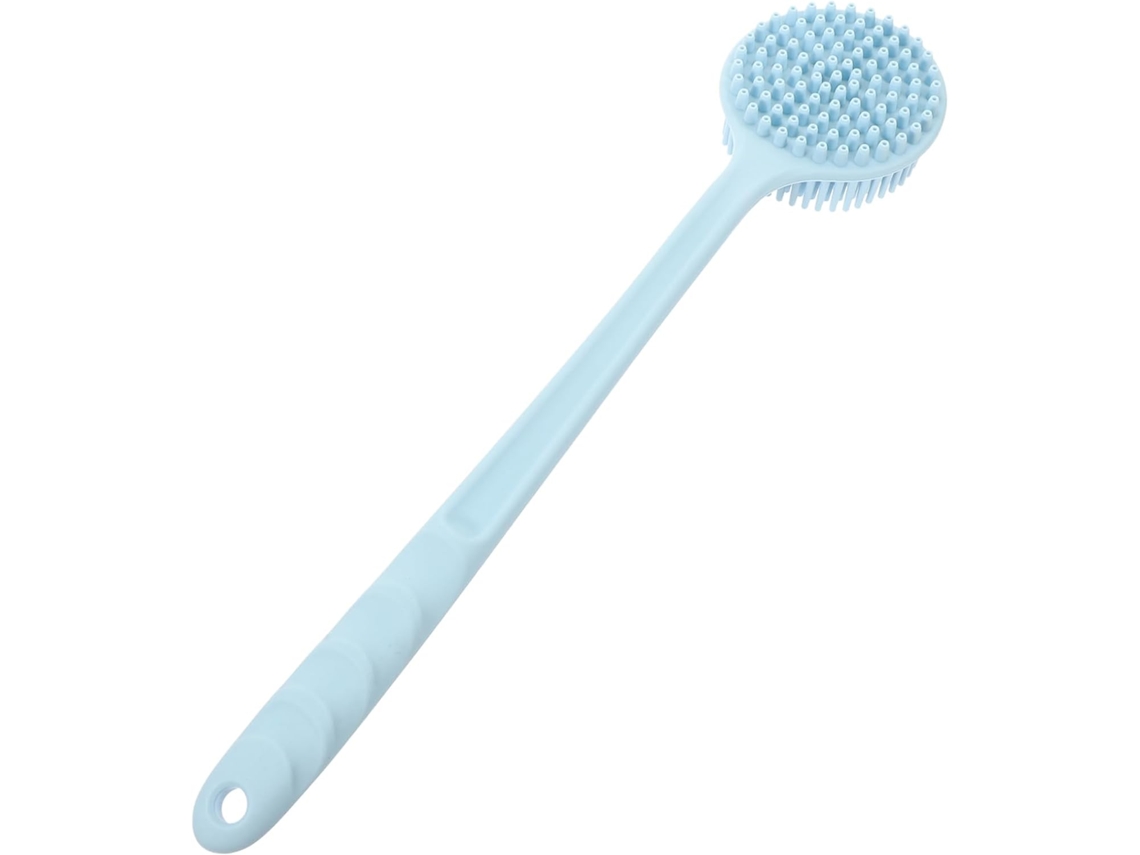 Escova Esfoliante Corporal Ergonômica De Silicone Healifty, Escova De Banho Com Cabo Longo Para Limpeza Das Costas