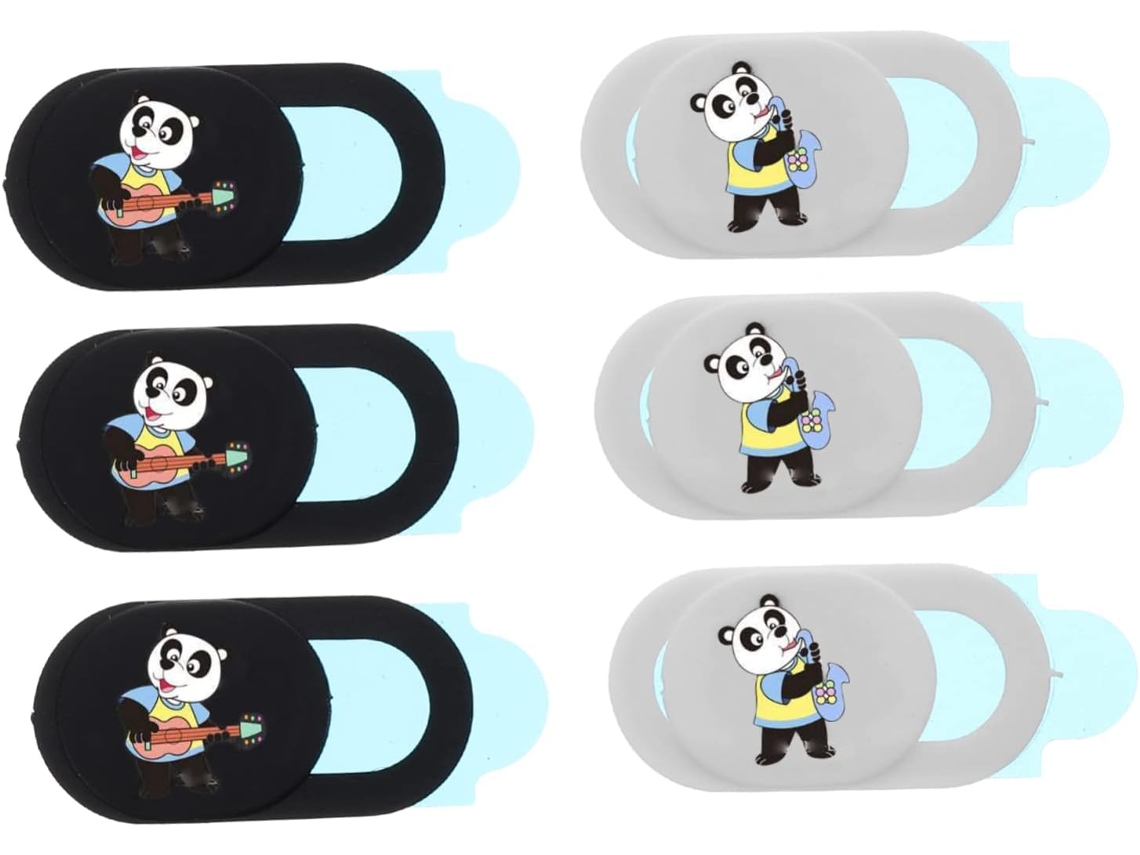 Conjunto De 6 Peças De Protetores De Privacidade Deslizantes Para Laptop, Com Design De Panda, Para Uso Em Casa E No Escritório. Gokoco