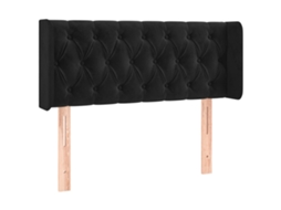 Headboard, Headboards Vidaxl Preto Veludo (103 X 16 X 78/88 Cm)
