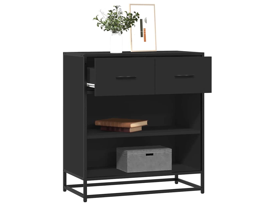 Vidaxl Aparador 68x35x76 Cm Derivados De Madeira Preto