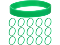 Nuobesty 100 - Pulseiras elásticas de silicone verde para o Dia de São Patrício, pulseiras esportivas ajustáveis para equipes.