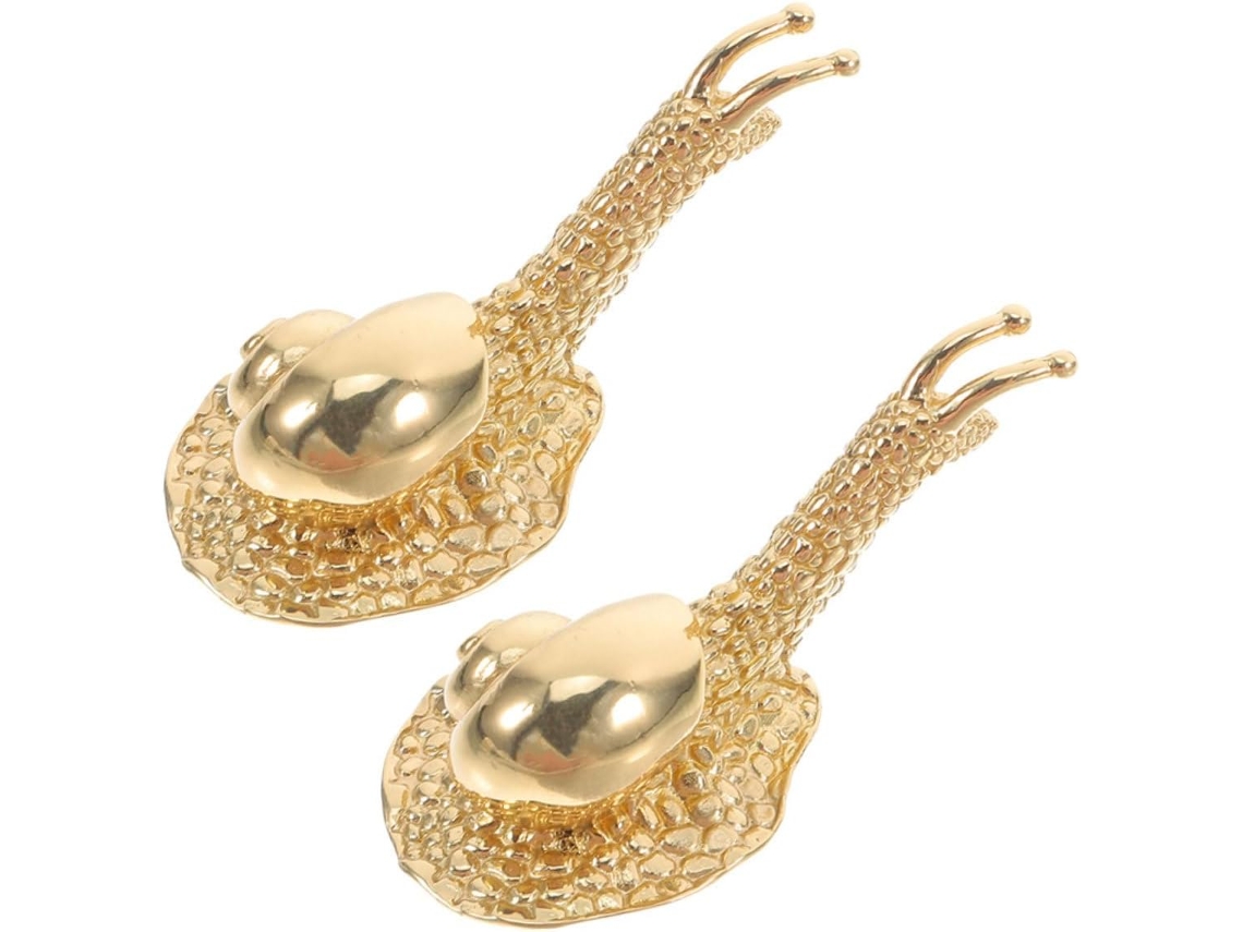 Conjunto De 2 Puxadores Decorativos Em Latão Em Formato De Caracol Para Armários/gavetas