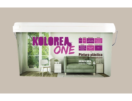 Monocamada de pintura plástica para interiores KOLOREA