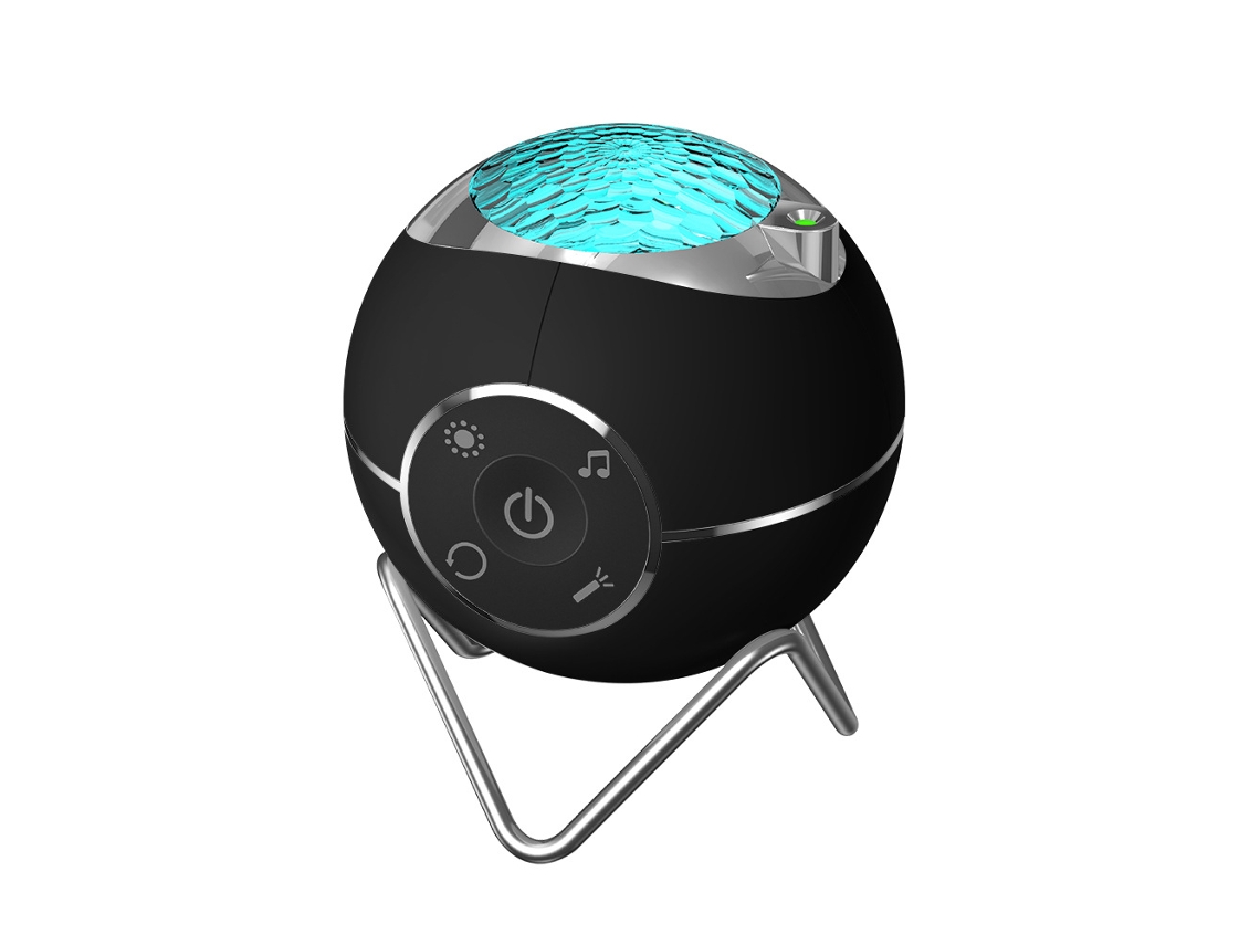 Projetor de Planetas com Controle Remoto Usb, Luz Noturna Giratória com Oceano Fantástico e Música Led, Céu Estrelado BRILVIBERA