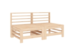 Conjunto 1 Sofá De Centro Para Jardim Vidaxl Marrom Madeira De Pinho Maciça (57.5 X 63.5 X 60 Cm)