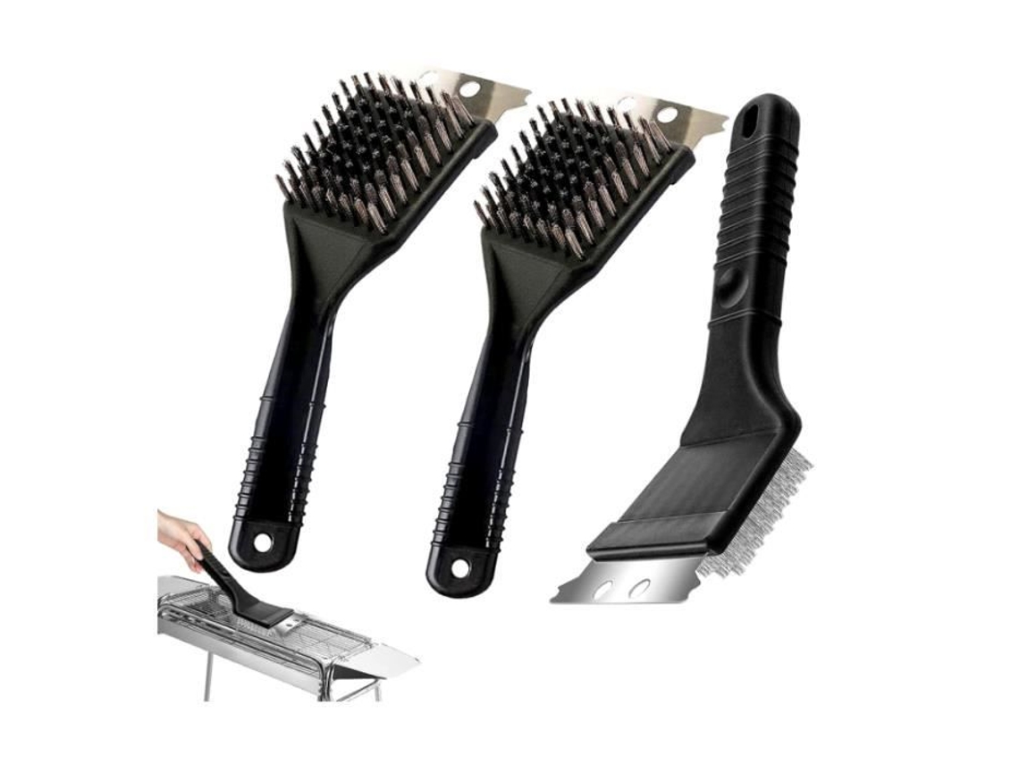 Escova de Limpeza para Grelha, com Raspador, Aço Inoxidável AQUAFORGE