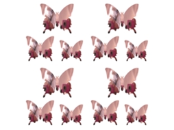 Adesivos De Borboleta 3d Espelhados Decoração De Parede Prata Para Quarto 48 Peças