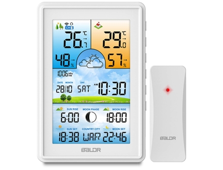 Estação Meteorológica Com Visor Bd 906 Branca Baldr