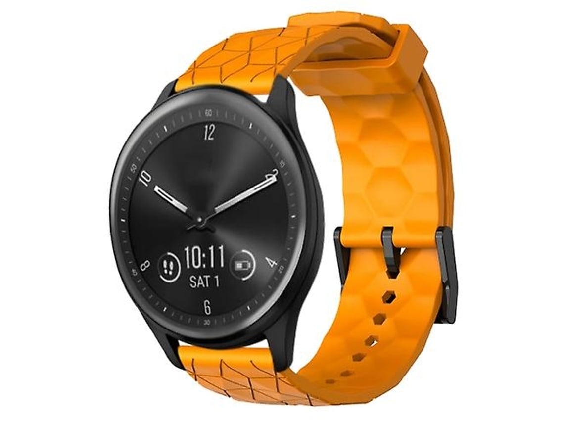Lurelia Pulseira Garmin Vivomove Sport De 20 Mm, Silicone Com Estampa Futebol, Cor Sólida, Amarela
