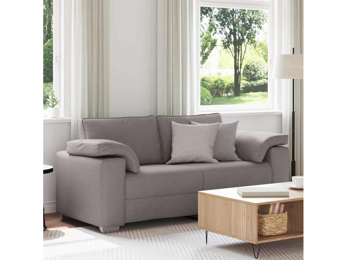 Vidaxl Sofá De Dois Lugares Cinzento-acastanhado 180 Cm Tecido