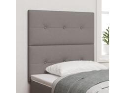Cabeceira Botão Almofadada Taupe 100 Cm Tecido Lovely Home