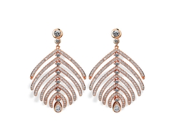 Brincos De Metal Com Strass Estilo Europeu Folha