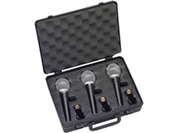 Pack 3 Microfones Dinâmicos SAMSON R21 SW (Com Fio - Frequência: 80Hz-12kHz)