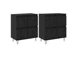 Aparadores 2 peças Carvalho Preto 120 x 35 x 70 cm MAISON EXCLUSIVE