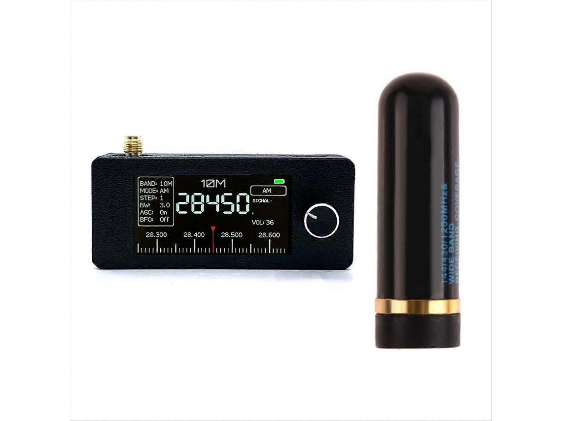 Rádio Portátil de 0,5 Khz a 181 Mhz com Tela Ips 1,9 Polegadas, Bolso Antena, Receptor para Todas as Bandas Hf, Sw, Mw e GOKOCO