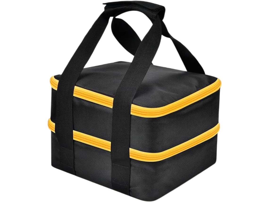 Bolsas organizadoras de tecido resistente, bolsa de armazenamento, estojo para transporte de baterias e carregadores.