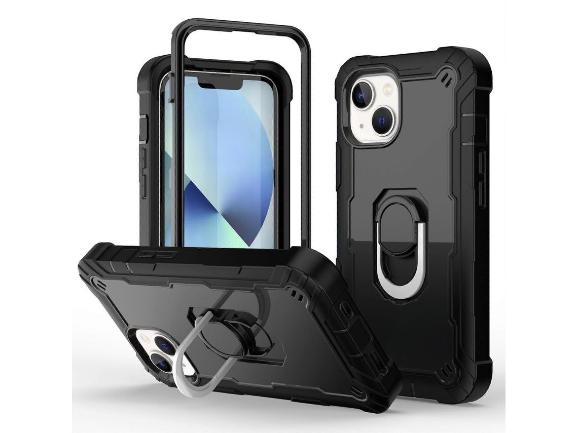 Capa De Celular Com Suporte De Anel Bicolor Para Iphone 14