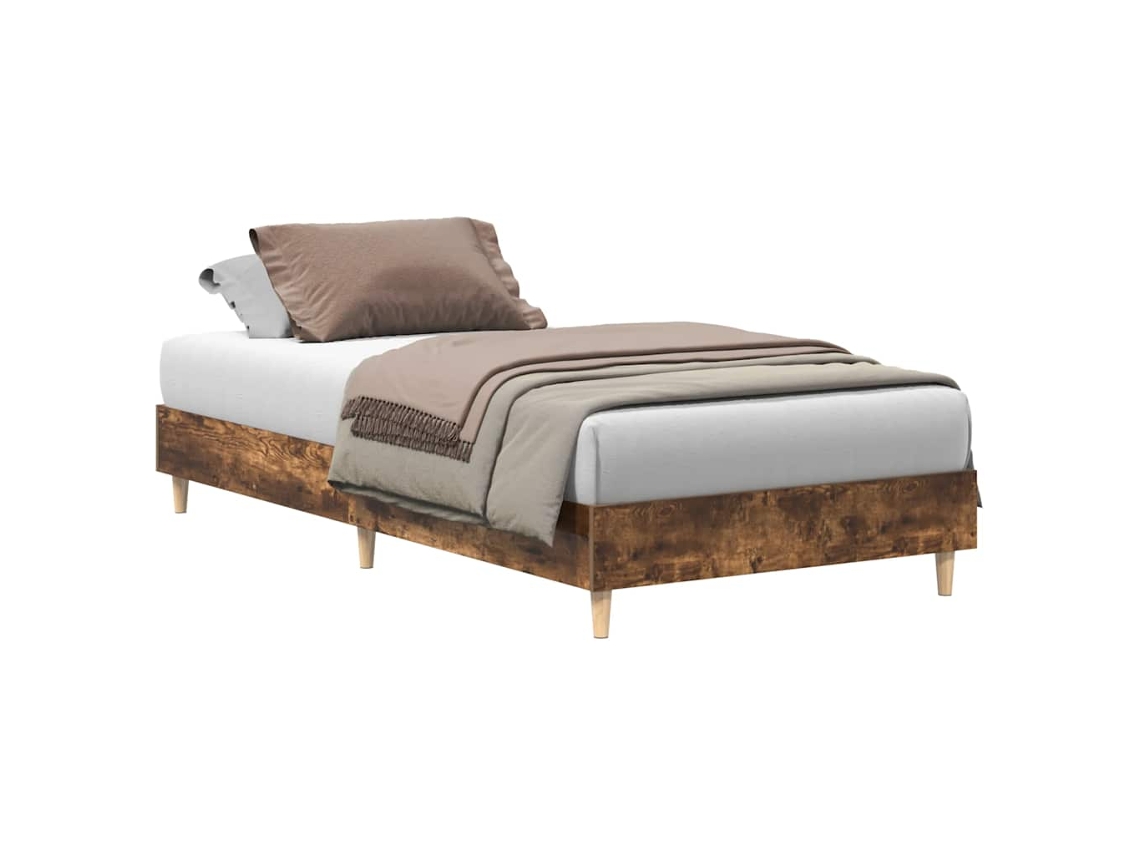 Bed Frame, Bed Frames Vidaxl Marrom Madeira Processada (100 X 200 Cm)