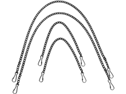 Conjunto de 4 tiras de ferro para fixação de etiquetas e cartazes, com design versátil e fácil instalação.