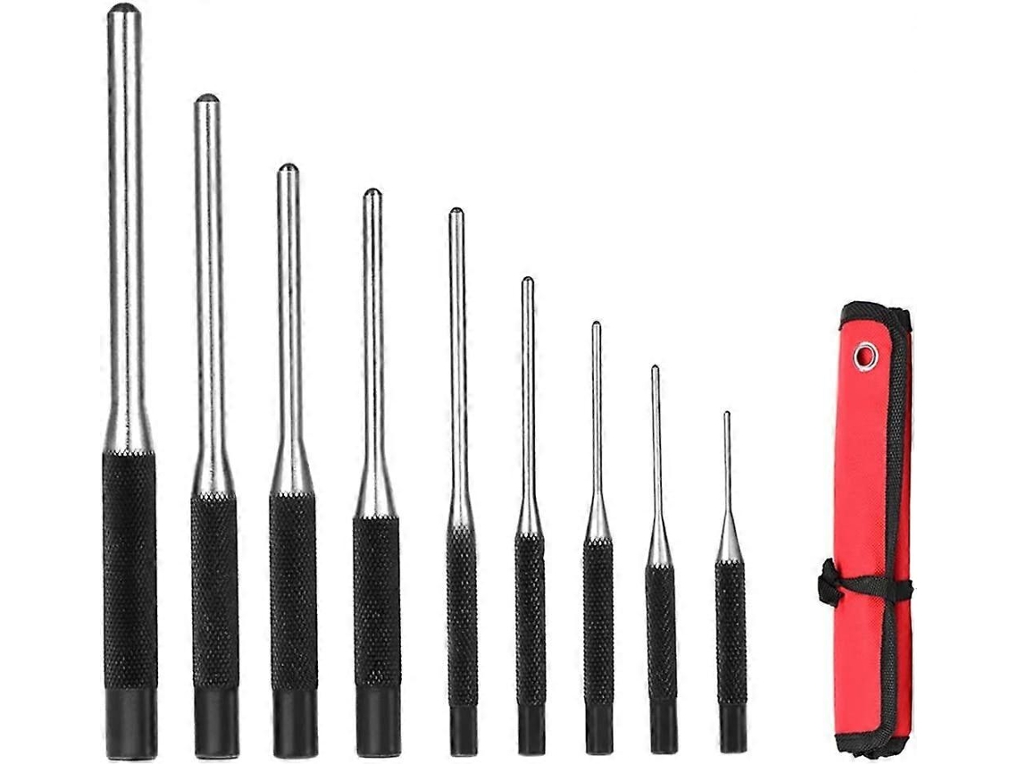 Set De 9 Punzones Para Clavos Com Capa De Armazenamento, Ferramenta Profissional De Extração De Clavos