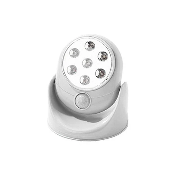 Luminária de Parede Infravermelha Automática com Sensor de Movimento, 7 Leds, Rotação de 360​​ Graus, Ultrabrilhante e Sem Fio BRILVIBERA