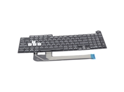 Teclado retroiluminado, preto, digitação branca, borda branca, compatível com Asus FX506 FA506 FX706 FA706 13 0247c WX01 T04