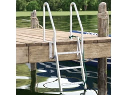 Vidaxl Escada De Dock Em 3 Etapas Prateado 58 X 77 X 144 Cm Alumínio